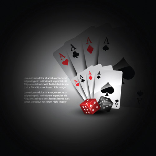 free vector Playing cards and dice vector